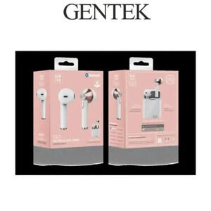 GENTEK Bluetooth W3 True Wireless White & Rose Gold Metal Earbuds